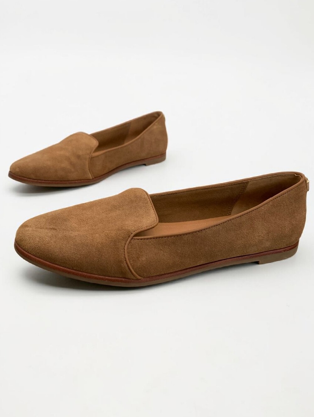 UGG Bonnie Brown Suede Leather Loafers Tan Slip On Flats 10 Quiet Luxury Driving